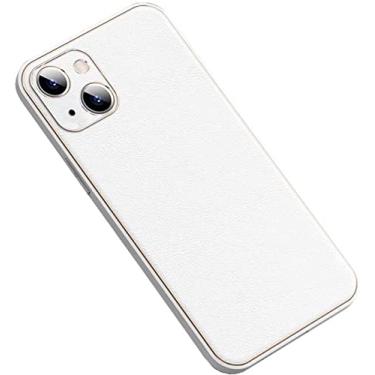 Imagem de HAODEE Capa traseira de telefone, para Apple iPhone 13 Mini (2021) 5,4 polegadas ultrafina evita impressões digitais capa de couro à prova de choque [câmera com tudo incluído] (Cor: E)