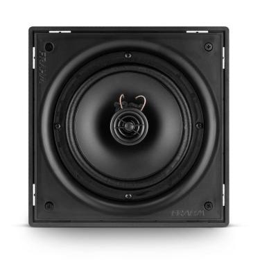 Imagem de Caixa De Som Arandela Quadrada Preta 50W Rms Frahm 6Cx 50