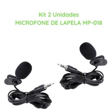 Imagem de Kit Microfone De Lapela 2Und Tomate Smartphone E Câmera