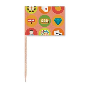 Imagem de Casino Cartoon Elements Illustration Toothpick Flags Marker Topper Decoração de Festa