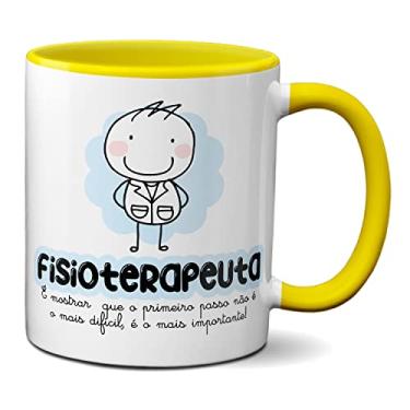 Imagem de Caneca Fisioterapeuta O Primeiro Passo É O Mais Importante (Amarela)