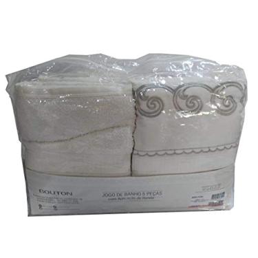 Imagem de Jogo de Banho 5 Peças Renda Branco Buettener 100% Algodão