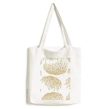 Imagem de Bolsa de lona branca com cultura japonesa para outono bolsa de compras casual