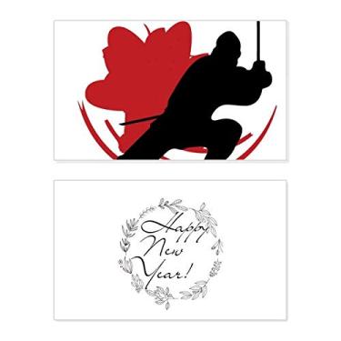 Imagem de Japan Asia Samurai Katana Ação Ano Novo Festival Cartão de felicitações Mensagem Abençoada Presente