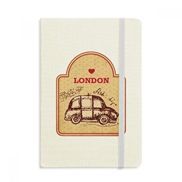 Imagem de Caderno oficial do Carro, Reino Unido, Londres, com capa dura de tecido, diário clássico