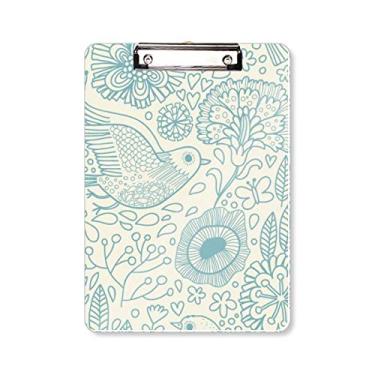 Imagem de Folha Pássaro Tinta para Plantas Prancheta Pasta Bloco de Escrita Placa de Apoio A4