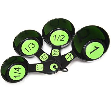 Imagem de Chef Craft Conjunto de copos medidores, verde/preto
