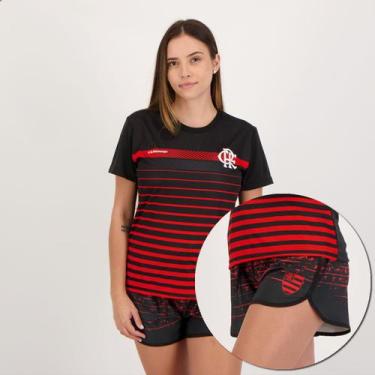 Imagem de Conjunto Flamengo Camisa E Short Feminino - Braziline