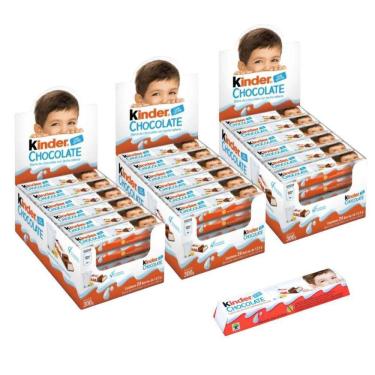 Imagem de Chocolate, 3 Caixas Com 24 Barrinhas Kinder