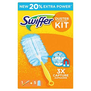 Imagem de Swiffer Kit de espanador com alça + 5 espanadores de pena