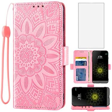 Imagem de Asuwish Capa de telefone para LG G5 com protetor de tela de vidro temperado e carteira de couro floral capa flip suporte para cartão de crédito acessórios para celular LGG5 SE LG5 G 5 5G meninos