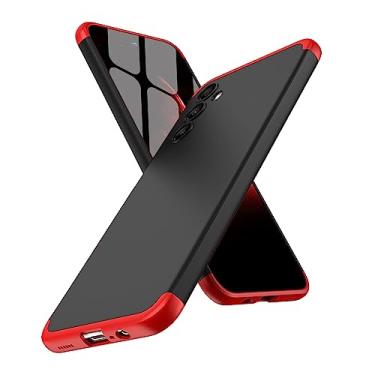 Imagem de COTDINFOR Compatível com Samsung Galaxy A15 5G capa fina à prova de choque PC rígido de grau militar ultra fina capa protetora de corpo inteiro anti-queda para Samsung Galaxy A15 5G. 3 em 1- vermelho