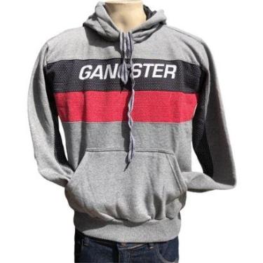 Imagem de Blusa Moletom Masculina Fechada Com Capuz 0509 Gangster-Masculino