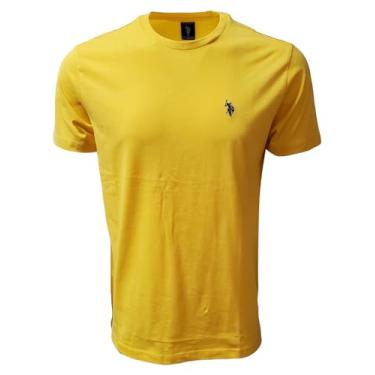 Imagem de U.S. Polo Assn. Camiseta masculina pequena de gola redonda, Amarelo (Winsor), M