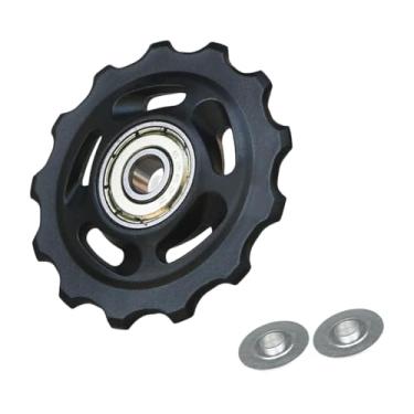 Imagem de Tachiuwa Polia do desviador traseiro, roda jockey, peças sobressalentes para bicicletas de montanha, rolo guia de roda guia de substituição leve e resistente , 13T