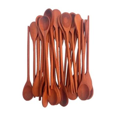 Imagem de Kit 500 Colher de pau farinheira 22cm para molhos madeira maciça lembrancinha farinha mingau panela