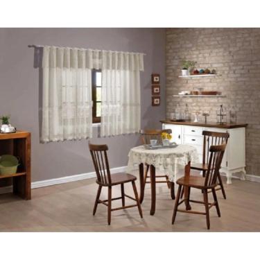 Imagem de Cortina Clássica Marfim Arabesco 2,80MX1,50M + 30Cm