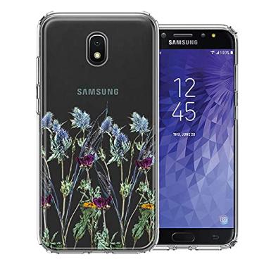 Imagem de Mundaze - Para Samsung Galaxy J7 (2018) Estrela/Coroa/Aura Country Flores Secas Design Capa Fina Híbrida À Prova de Choque Capa Rígida TPU Macio Capa Protetora Resistente