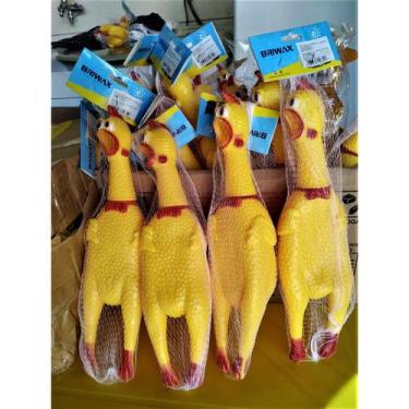 Imagem de Brinquedo Mordedor De Borracha  Galo Sonoro Para Pet Cachorro - Briwax