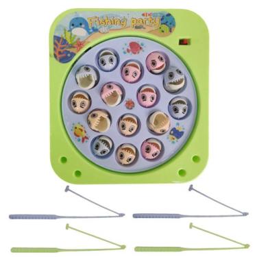 Imagem de Jogo Pega Peixe Infantil Criança Pescaria Pesca Maluca 15 Peixinhos Am