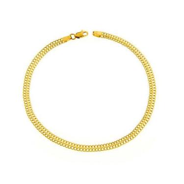 Imagem de Pulseira de Ouro 18K Lacraia 19cm 5,70mm a 8,00mm Fina - Elegancy Joia
