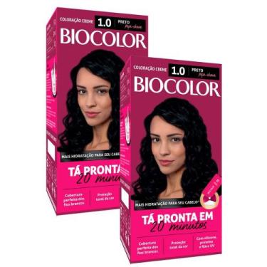 Imagem de Kit 2 Tinta de Cabelo Biocolor Mini Kit Preto Fundamental 1.0