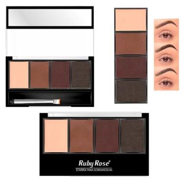 Imagem de Trio De Sombras Marrons 1 Prime para Sobrancelhas Ruby Rose - RubyRose