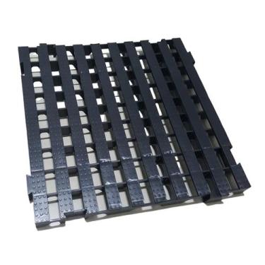 Imagem de 1Pc Pallet Palete Estrado Plástico 50X50Cm Preto - Marwell