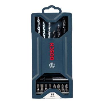 Imagem de Jogo de Brocas e Pontas de Parafusar com 15 peças X-Line BOSCH, 15 Peç