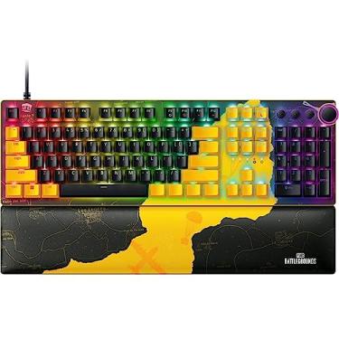 Imagem de Razer Teclado óptico para jogos Huntsman V2: Interruptores ópticos lineares mais rápidos com teclas rápidas e taxa de pesquisa de 8000 Hz - Teclas PBT Doubleshot - Teclas e mostrador de mídia