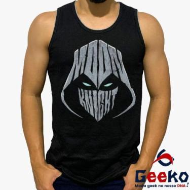 Imagem de Regata Cavalheiro da Lua 100% Algodão Moon Knight Geeko, Preto, G