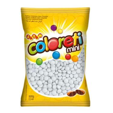 Imagem de Confeito de Chocolate Mini Coloreti Branco 500g - Jazam