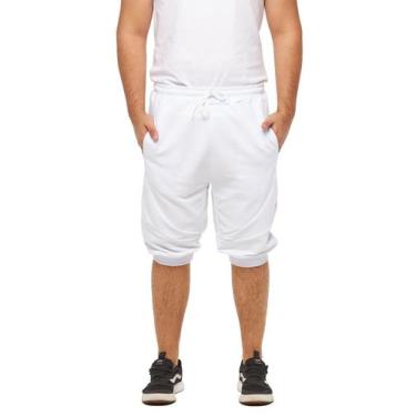 Imagem de Bermuda de moleton masculina  skinny fitness - Wooks, G, Branco