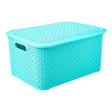 Imagem de Caixa Organizadora Plástica Cesto Rattan Pequeno 4 Litros - LIG BRIN, 