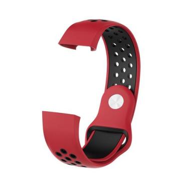 Imagem de Pulseira Sport compatível com Fitbit Charge 3 - Estilo no Pulso, Verme