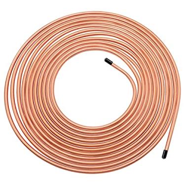 Imagem de Tnisesm Kit de tubulação de linha de freio de 0,63 cm, rolo de tubulação de freio flexível de cobre e níquel para freios hidráulicos, sistema de transmissão de combustível