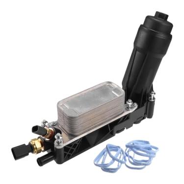 Imagem de TUCKBOLD Conjunto adaptador de carcaça do filtro de óleo do refrigerador de óleo do motor para Ram 1500 liga de alumínio atualizada nº 5184294AE | Resfriador de óleo com vedações O-ring 1 conjunto