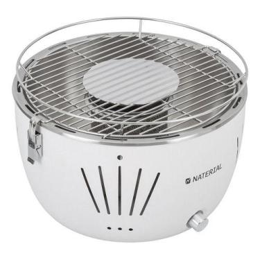 Imagem de Churrasqueira Carvao Table Grill Portatil Naterial Branca, Branco
