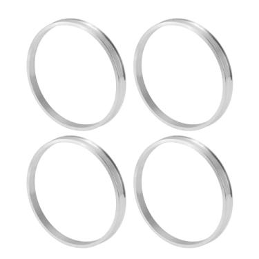Imagem de INFINAUTO Anéis centralizados no cubo da roda do carro OD 100,1 mm para ID 93,1 mm eixo central de rodas amortecedores Hubrings liga de alumínio tom prata durável