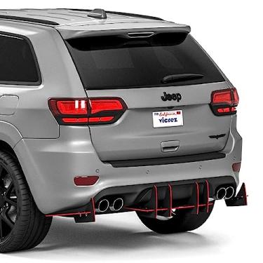 Imagem de Vicrez Genali VR2 Rear Diffuser vz102639 Compatible with Jeep Grand Cherokee Trackhawk/SRT/SRT8 2017-2024