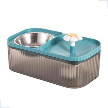 Imagem de Comedouro e Bebedouro Pet Automático Fonte Água para Cães e Gatos - Pe
