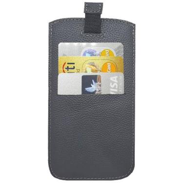 Imagem de Capa Couro Legítimo Com Puxador E Porta Cartão Para Calculadora Hp12c 