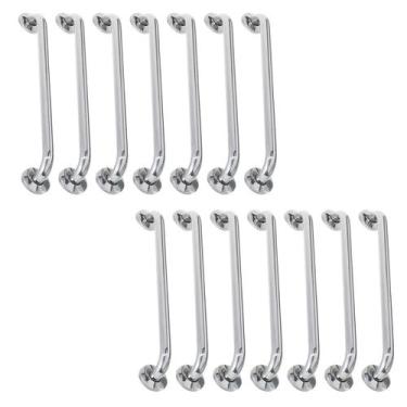 Imagem de Alça de Apoio Barra Inox 40cm Kit 14 Unidades Idoso Cadeirante Deficie