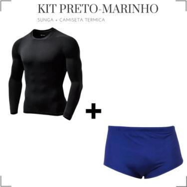 Imagem de Kit Sunga Tradicional Boxer Camisa Proteção Malha Fria Natação Segunda