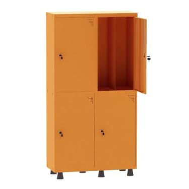 Imagem de Armário Guarda Volume Locker Roupeiro Insalubre 2 Vãos 04 Portas GRP50
