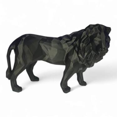 Imagem de Estatua Escultura Leão Decoração Sala Geométrico Presentes - Presentes