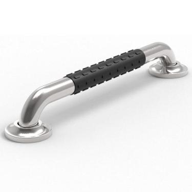 Imagem de Barra de Apoio 30cm Inox Suporte Antiderrapante Criança Idoso Cadeiran