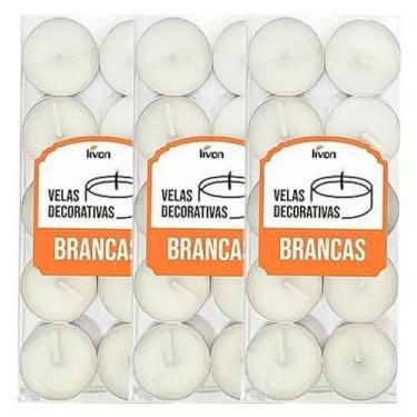 Imagem de Kit 30 Velas Flutuantes Brancas 3,5cm x 1cm - Livon