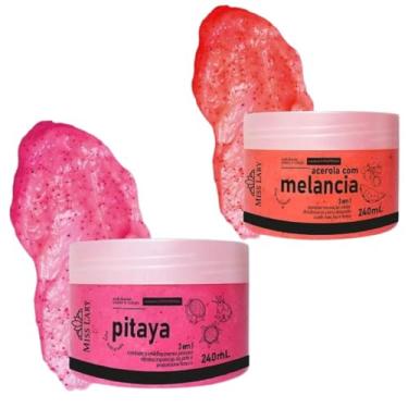 Imagem de Kit Esfoliante Corpo e Rosto Pitaya e Acerola Com Melancia Com D' Pantenol