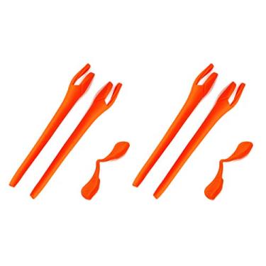Imagem de 2 pares de kit de borracha de substituição para óculos de sol Oakley Radar EV Path/Pitch/Edge, Orange Rubber Kits, One Size